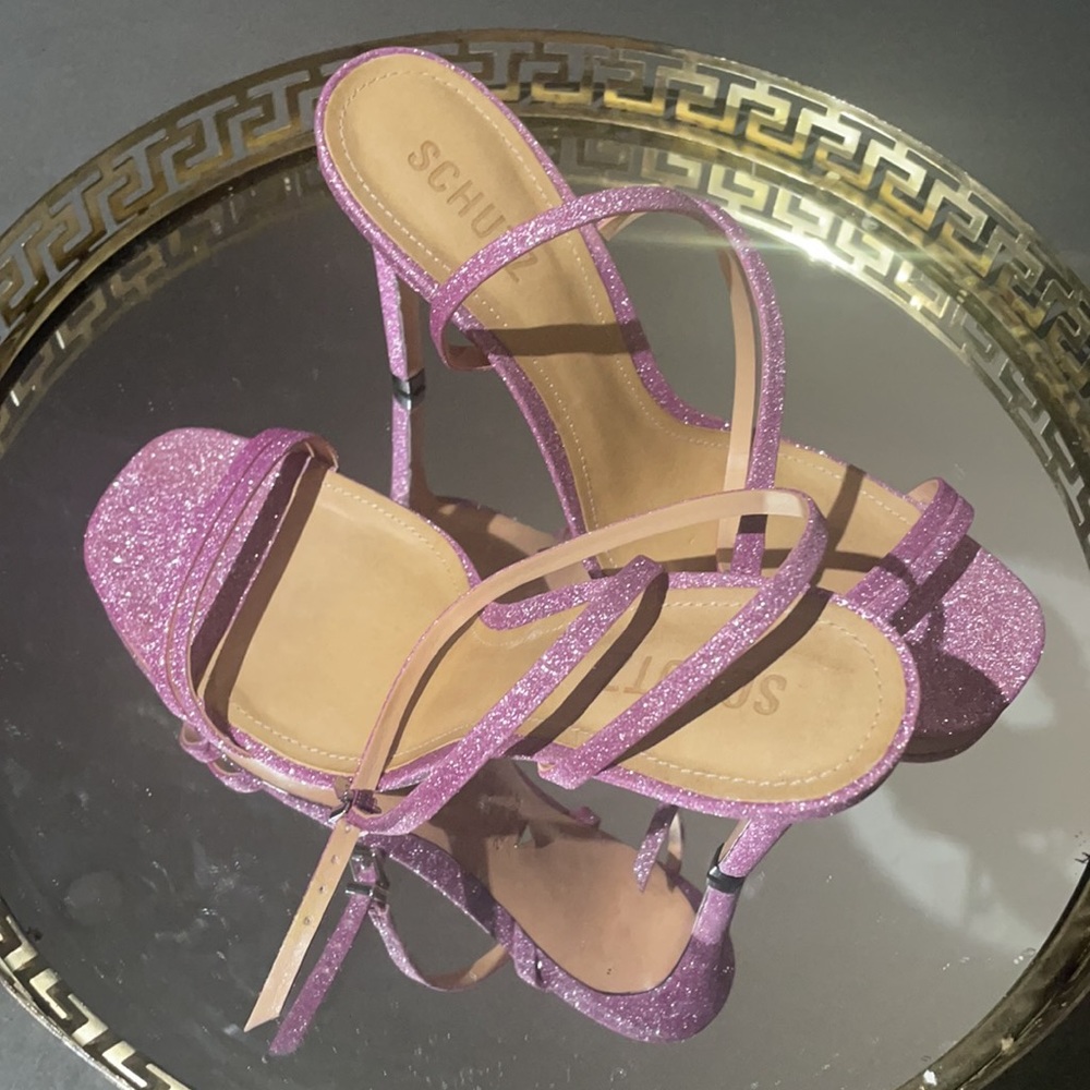 Purple with pink glitter heels - Picture 11 of 11